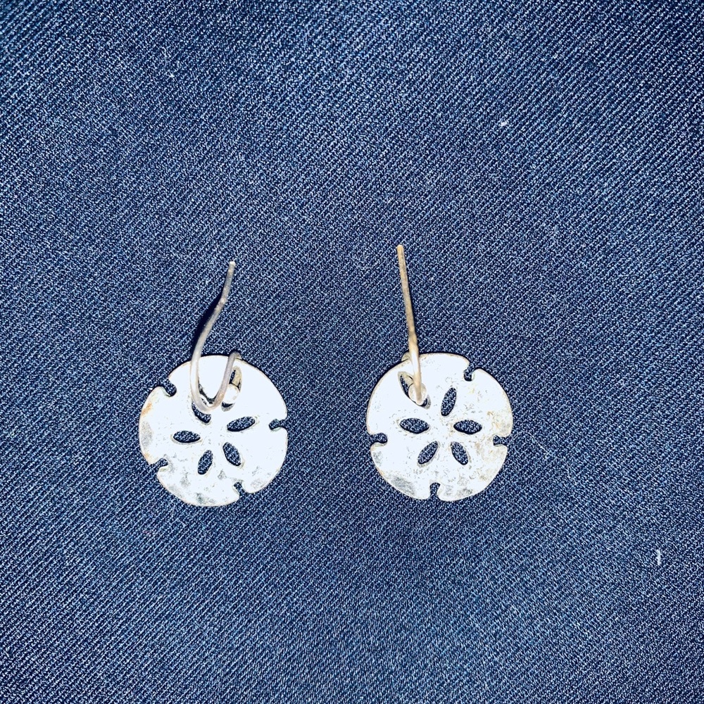 Sand Dollar Sterling Silver Earrings